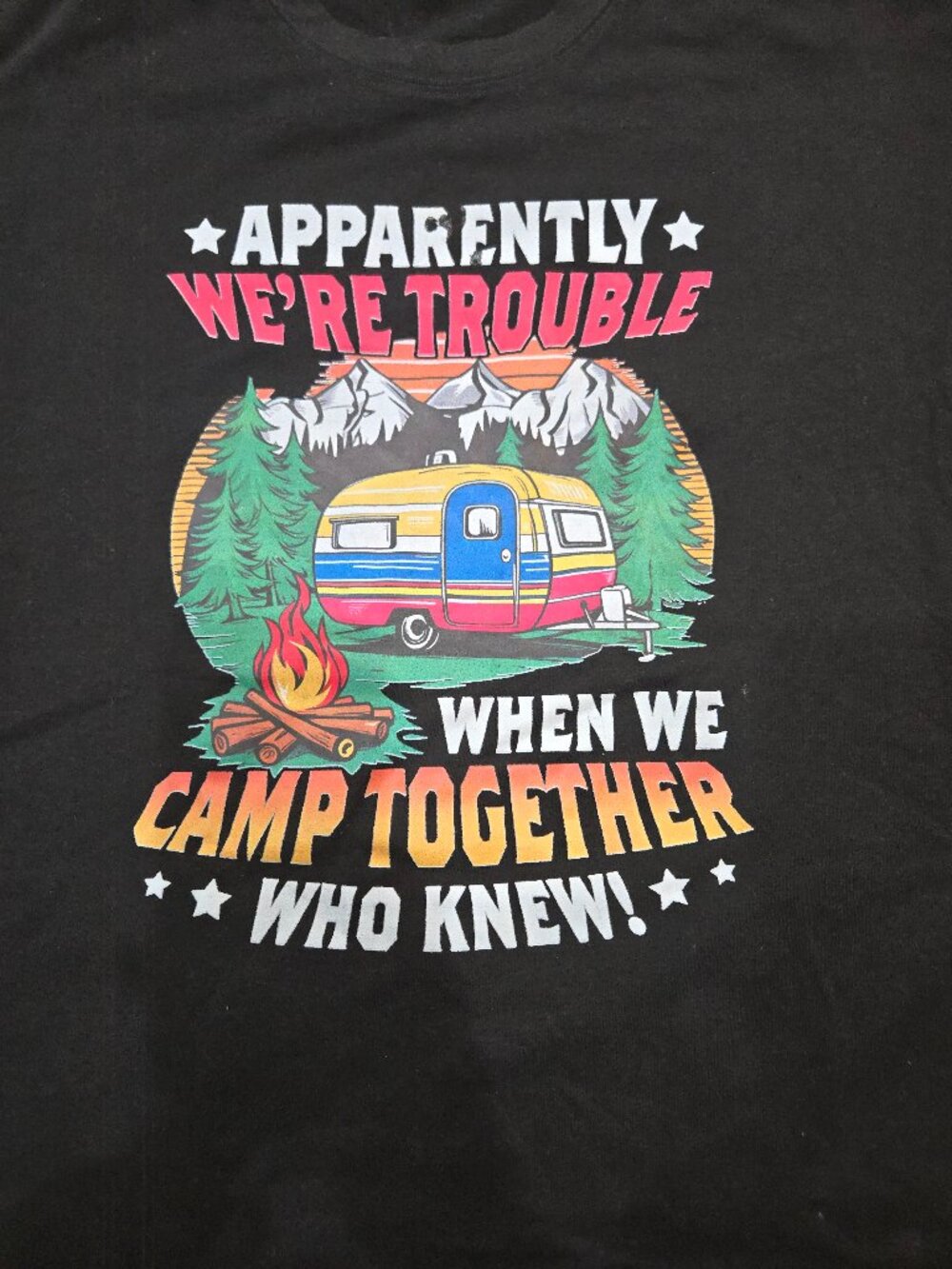 🏕️ Apparently We're Trouble When We Camp Together Graphic Tee 2X